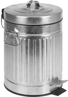 Pedaalemmertje Zink 3liter Grijs
