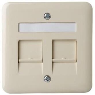 peha centraalplaat voor modulair jack 2V creme