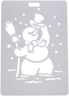 peha Kerst raamsjablonen - sneeuwpop - vel van 21 x 30 cm