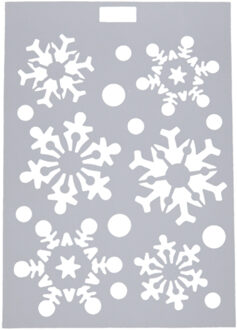 peha Kerst raamsjablonen - sneeuwvlokken - vel van 21 x 30 cm
