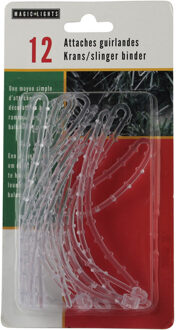 peha Trapleuning tie-wrap haakjes -12x st - kerstverlichting ophangen aan leuning - lichtsnoeren bevestig