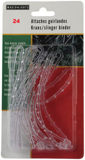 peha Trapleuning tie-wrap haakjes -24x st - kerstverlichting ophangen aan leuning - lichtsnoeren bevestig