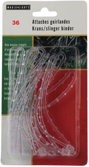 peha Trapleuning tie-wrap haakjes -36x st - kerstverlichting ophangen aan leuning - lichtsnoeren bevestig