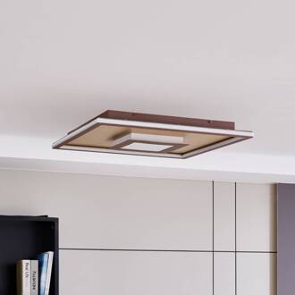 Pekela LED plafondlamp, hoekig, 60 cm roest, goud mat, wit