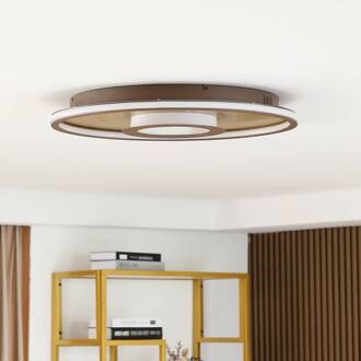 Pekela LED plafondlamp, rond, 59 cm roest, goud, mat, wit