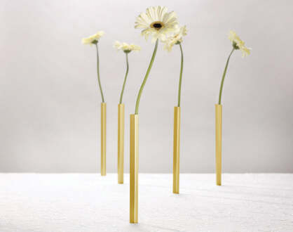 Peleg Design Magnetic vases - gold - set 5 pcs Goud