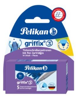 Pelikan Balpenvulling Griffix blister 2X5stuks blauw