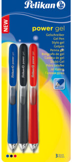 Pelikan Power gelpennen, 3 stuks