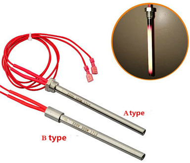 Pellet Stove Igniter Hot Rod Heating Tube Ignitor 10*140/150/170 mm M16*1.5 Thread For Fireplace Grill Stove 300/350W 220V