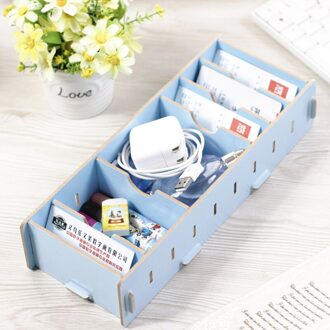 Pen Houder Box Case desk organizer Thuis Bureau Briefpapier Decor Kantoor School Bureau Accessoires Levert Card case blauw