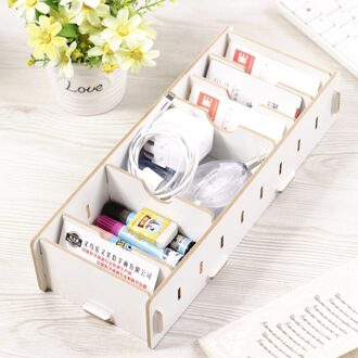 Pen Houder Box Case desk organizer Thuis Bureau Briefpapier Decor Kantoor School Bureau Accessoires Levert Card case wit