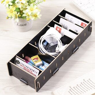 Pen Houder Box Case desk organizer Thuis Bureau Briefpapier Decor Kantoor School Bureau Accessoires Levert Card case zwart