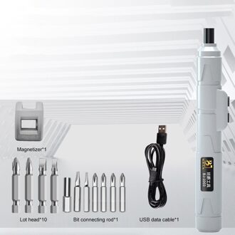 Pen Type Elektrische Schroevendraaier Set Elektricien Usb Oplaadbare 3.6V Schroevendraaier Met Bits Telefoon Horloge Repareren Hand Tool