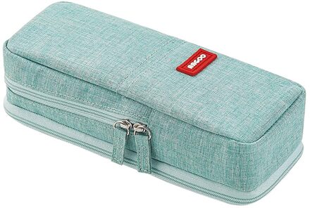 Pencil Case Pen Bag Grote Capaciteit Potlood Houder Double-Layer Multifunctionele Voor School Office Volwassen Student Briefpapier groen