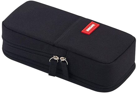 Pencil Case Pen Bag Grote Capaciteit Potlood Houder Double-Layer Multifunctionele Voor School Office Volwassen Student Briefpapier zwart