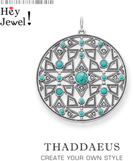 Pendant Blue Round Ornament,2020 Spring Fashion Jewelry Europe 925 Sterling Silver Necklace Trendy Gift For Woman Girls