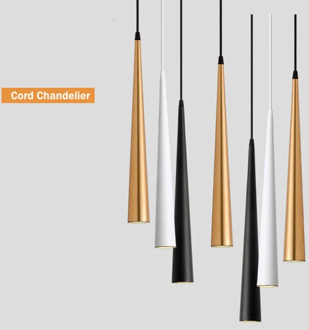 Pendant Lights Cone Long Tube Led Hanging Lamp Kitchen Lighting Fixtures 7W 12W Anti-glare Dimmable Ceiling Spot Lighting