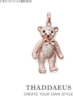 Pendant Rose Gold Teddy Bear,2018 Fashion 925 Sterling Silver Jewelry Europe Bijoux Fashion Accessories Gift For Woman Girls
