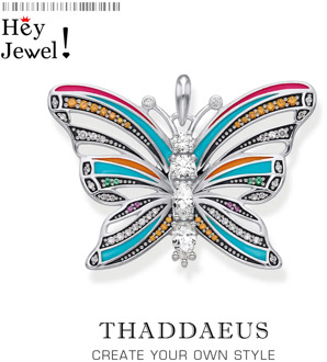 Pendants Tropical Butterfly,2020 Summer Jewelry Bohemia 925 Sterling Silver Colourfulness Jungle Accessories Gift For Women