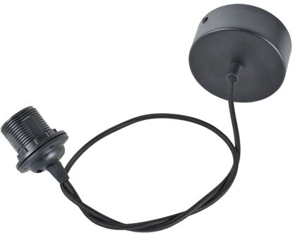 Pendellamp Kriss Textiel Zwart E27