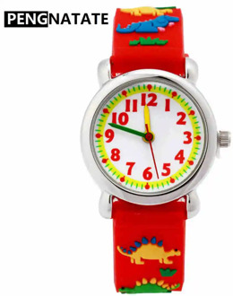 PENGNATATE Children Watch Boys Cartoon 3D dinosaur Silicone Watch Fashion Kids Gifts Waterproof Strap Bracelet Wristwatch Clock