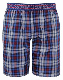 Penguin Lounge Heren Blauw/Rood Korte Broek