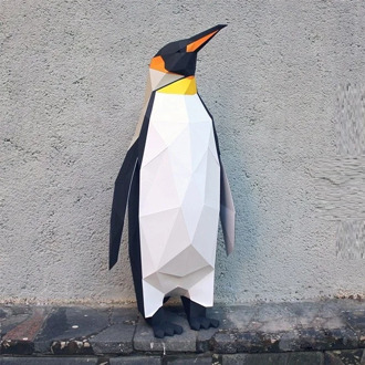 Penguin Paper 3D DIY Material Manual Creative Home Desk Decor Props DIY Hand Made Geometric Paper Figures Craft Project