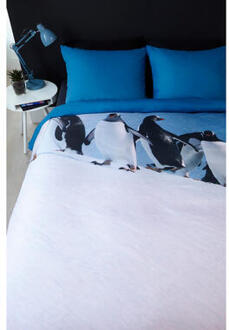 Penguins dekbedovertrek - 13201 - Ice Blue Blauw