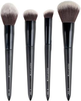 Penseel brushworks Buff And Blend Face Set 4 st
