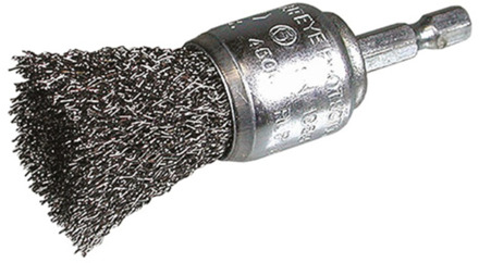 Penseelborstel 25X0.3 Met 1/4"Zeskant Stift Met Gegolfd Staaldraad - 751324