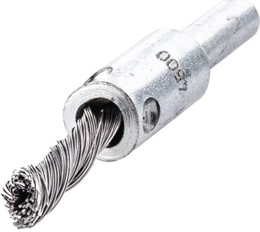 Penseelborstel | d. 6 mm schacht 6 mm draaddikte 0,25 mm | staal | 4500 min-¹ | 1 stuk - 451258 451258