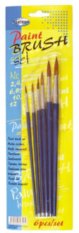 Penselen - set van 6x stuks - schilderen - kwasten - hobby