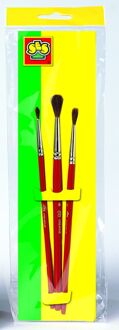 Penselenset 3 stuks Rood