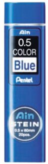 Pentel Potloodstift Pentel 0.5mm blauw per koker Zwart