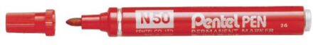 Pentel Viltstift Pentel N50 rond rood 1.5-3mm