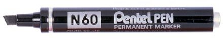 Pentel Viltstift pentel n60 schuin zwart 1.2-6mm