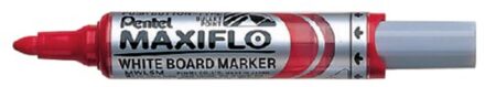 Pentel whiteboardmarker Maxiflo rood 12 stuks