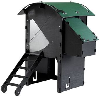 Penthouse - Kippenhok - 2 tot 4 kippen - Zwart/Groen - 104x99x117 cm - S