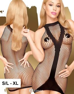 Penthouse Zwart netjurkje Ride or die - Maat: XL