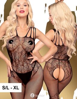 Penthouse Zwarte bodystocking Dirty Mind - Maat: S/L
