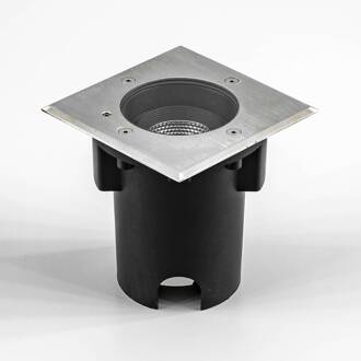 Pentola inbouwlamp roestvrij staal 13,5x13,5 3.000K roestvrij staal, transparant