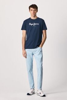 Pepe Jeans Eggo Logo T-shirt Marineblauw Navy