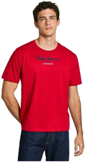 Pepe Jeans Eggo N T-shirt Pepe Jeans , Red , Heren - Xl,L,M,S