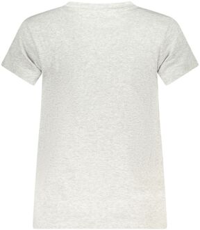 Pepe Jeans Geribbelde Crew Neck T-shirt met Korte Mouwen Lichtgrijs