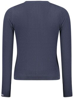 Pepe Jeans Geribd Brei Langemouw Top Donkergrijs