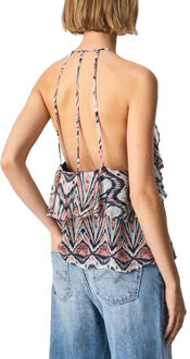 Pepe Jeans Halterneck Rimpeltop - maat XS Lichtroze