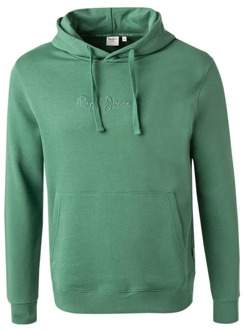 Pepe Jeans Katoenen hoodie met geborduurd logo Pepe Jeans , Green , Heren - Xl,L,M