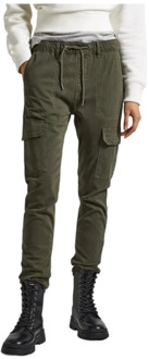Pepe Jeans Leather Trousers Pepe Jeans , Green , Dames - W26 L28,W25 L28