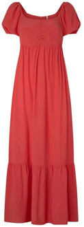 Pepe Jeans Maxi Jurk Pepe Jeans , Red , Dames - L,M,S