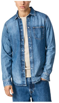 Pepe Jeans Shirt Pepe Jeans , Blue , Heren - M